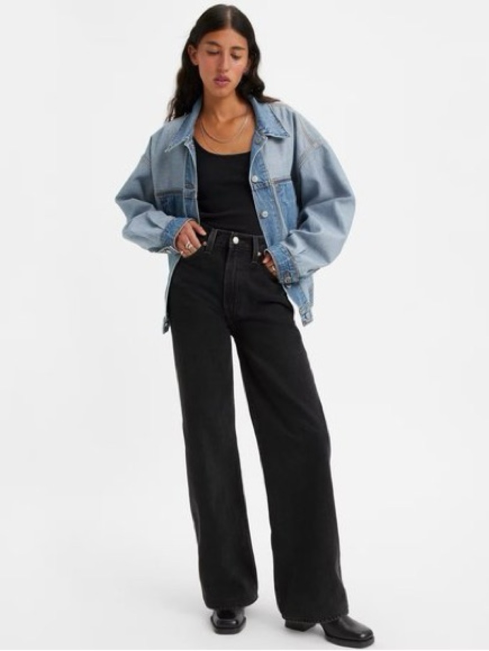 Levi's Black rincage Wide Leg Jeans sz 26